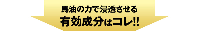 馬油の力で浸透させる有効成分はコレ！！