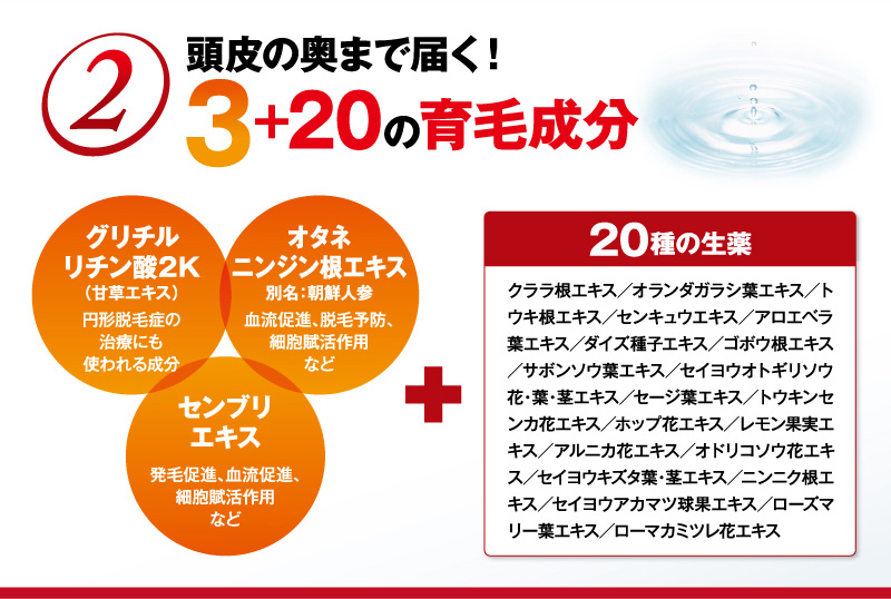 【2】3＋20の育毛成分