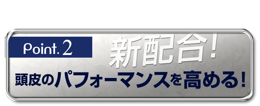 [Point.2]新配合！「頭皮のパフォーマンスを高める！」