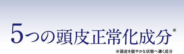 5つの頭皮正常化成分
