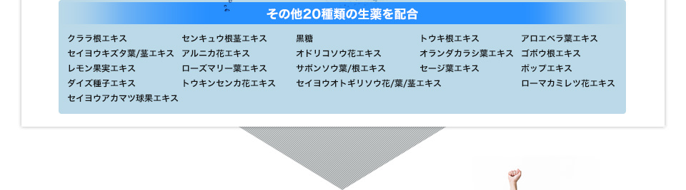 その他20種類の生薬を配合