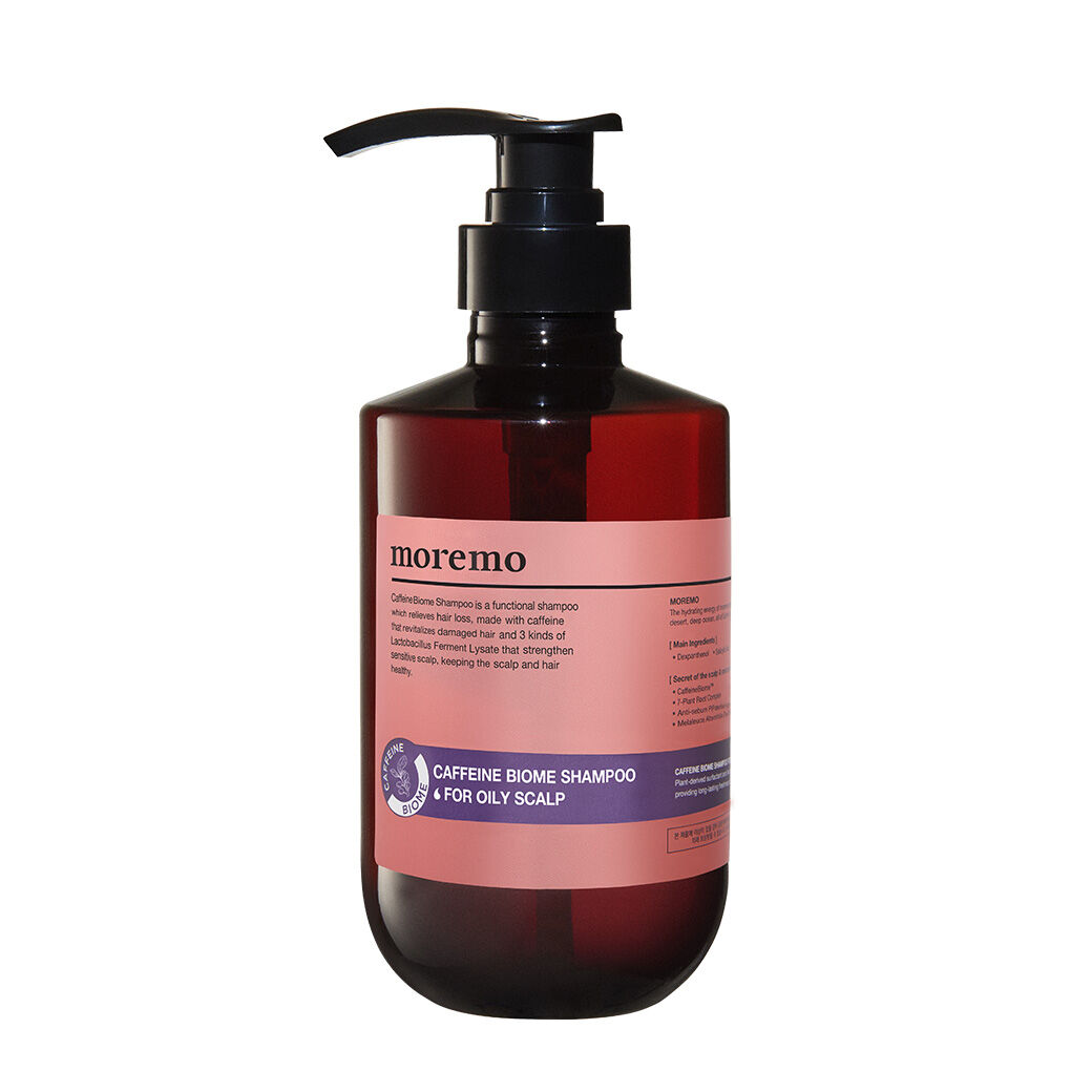 moremo cafeine biome shampoo for oily scalp