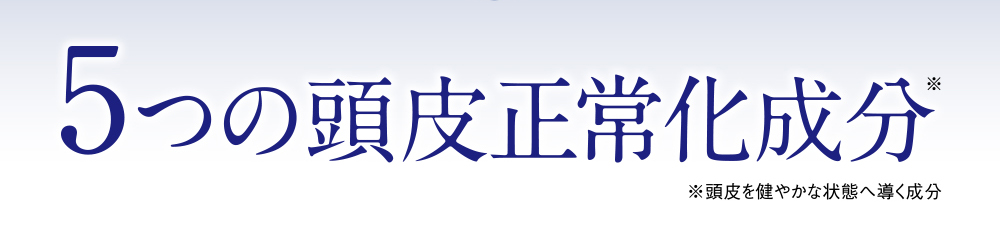 5つの頭皮正常化成分