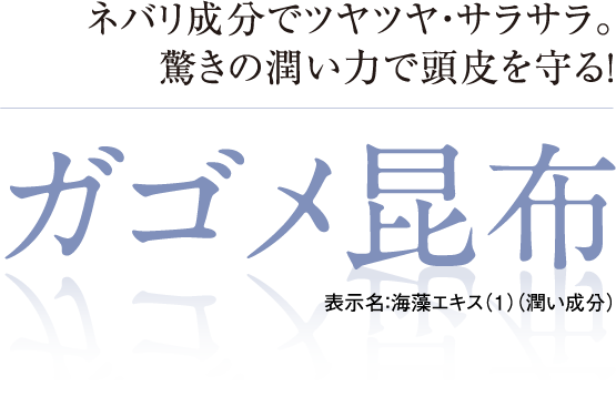 ネバリ成分でツヤツヤ・サラサラ。驚きの潤い力で頭皮を守る！ガゴメ昆布