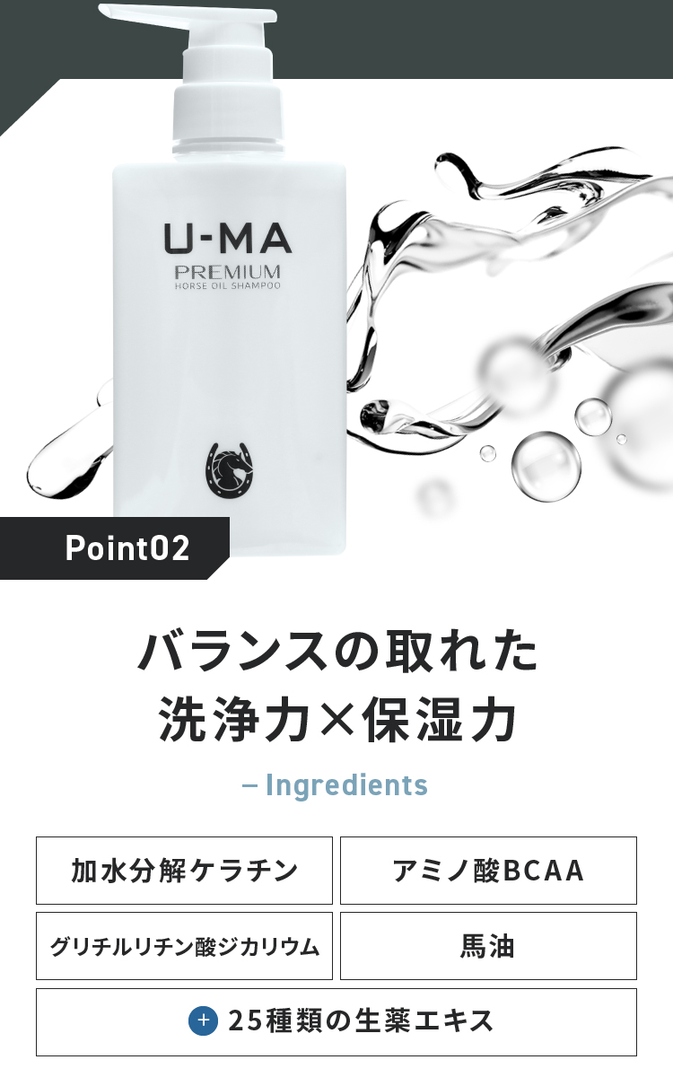 Point02 バランスの取れた洗浄力×保湿力