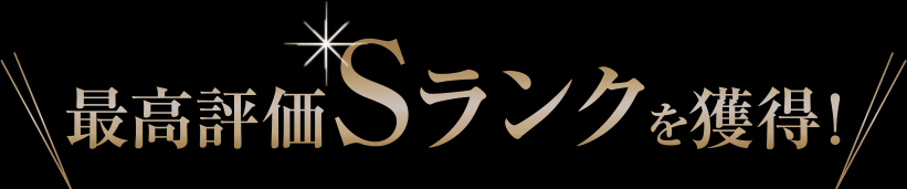 最高評価Sランクを獲得!