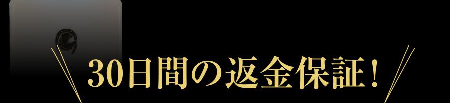 30日間の返金保証!