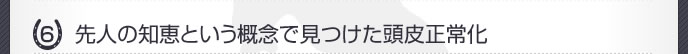 先人の知恵という概念で見つけた頭皮正常化